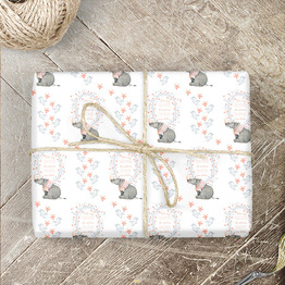 Nashörner sind wie Einhörner, nur dicker - Geschenkpapier