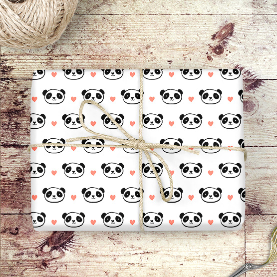 Panda Geschenkpapier